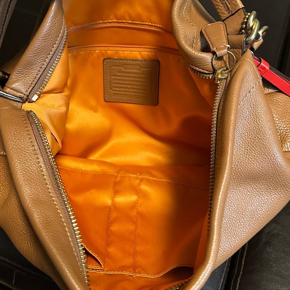 Coach Tan Leather Shoulder Bag - Picture 7 of 13